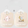 Cartoon Pattern Waterproof Baby Eating Bib Gown for Children Button Closure Food Supplement OEM Service Available