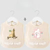 Cartoon Pattern Waterproof Baby Eating Bib Gown for Children Button Closure Food Supplement OEM Service Available