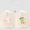 Cartoon Pattern Waterproof Baby Eating Bib Gown for Children Button Closure Food Supplement OEM Service Available