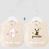 Cartoon Pattern Waterproof Baby Eating Bib Gown for Children Button Closure Food Supplement OEM Service Available