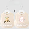 Cartoon Pattern Waterproof Baby Eating Bib Gown for Children Button Closure Food Supplement OEM Service Available