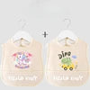 Cartoon Pattern Waterproof Baby Eating Bib Gown for Children Button Closure Food Supplement OEM Service Available