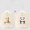 Cartoon Pattern Waterproof Baby Eating Bib Gown for Children Button Closure Food Supplement OEM Service Available