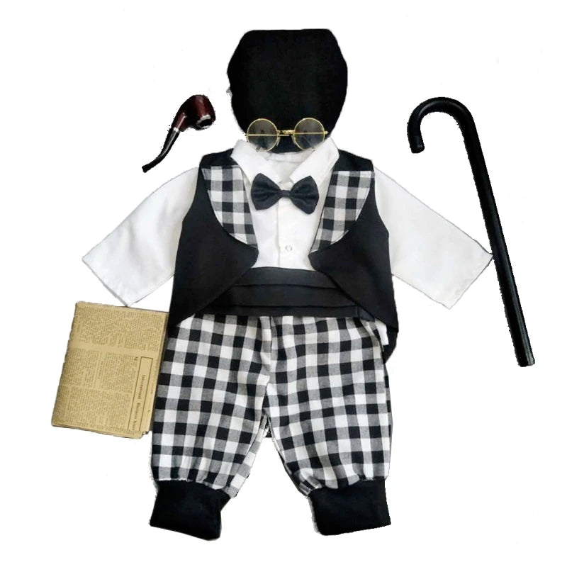 Funny Baby Photography Prop Costume Infant Girls Cosplay Grandma Clothes Outfits