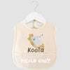 Cartoon Pattern Waterproof Baby Eating Bib Gown for Children Button Closure Food Supplement OEM Service Available