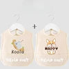 Cartoon Pattern Waterproof Baby Eating Bib Gown for Children Button Closure Food Supplement OEM Service Available