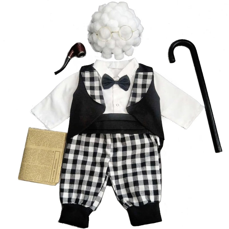 Funny Baby Photography Prop Costume Infant Girls Cosplay Grandma Clothes Outfits