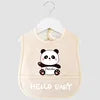 Cartoon Pattern Waterproof Baby Eating Bib Gown for Children Button Closure Food Supplement OEM Service Available