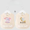 Cartoon Pattern Waterproof Baby Eating Bib Gown for Children Button Closure Food Supplement OEM Service Available