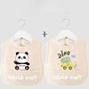 Cartoon Pattern Waterproof Baby Eating Bib Gown for Children Button Closure Food Supplement OEM Service Available