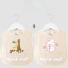 Cartoon Pattern Waterproof Baby Eating Bib Gown for Children Button Closure Food Supplement OEM Service Available