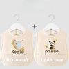 Cartoon Pattern Waterproof Baby Eating Bib Gown for Children Button Closure Food Supplement OEM Service Available