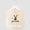 Cartoon Pattern Waterproof Baby Eating Bib Gown for Children Button Closure Food Supplement OEM Service Available