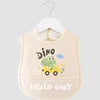 Cartoon Pattern Waterproof Baby Eating Bib Gown for Children Button Closure Food Supplement OEM Service Available