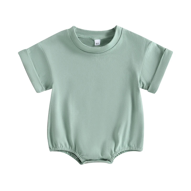 Short Sleeve Pocket Rompers Casual