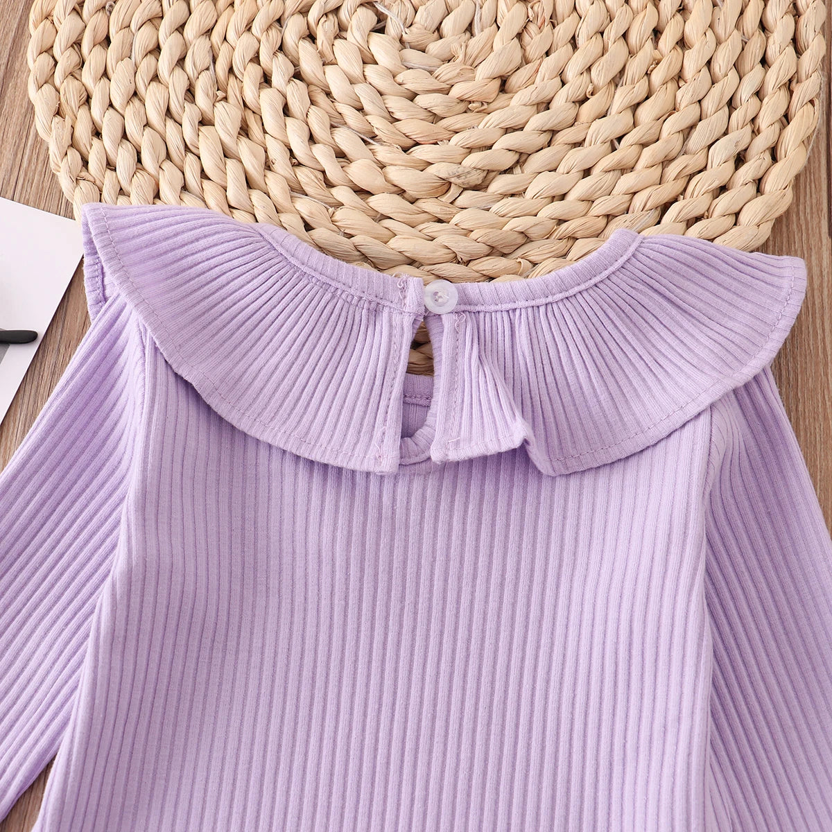 Candy ruffle onesie, newborn girl