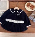 2024 New Baby Girls Summer Teenage Fashion Casual Sets, Love Pattern T-shirt + Sequined Skirts 3-9T