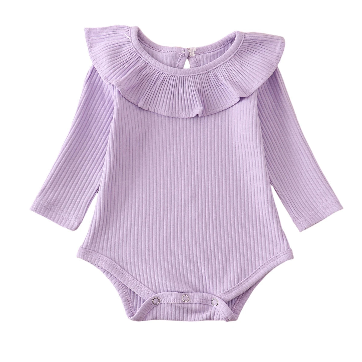 Candy ruffle onesie, newborn girl