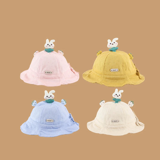 Fashion Baby Cotton Cap Spring Summer Boy Baby Cute Bucket Hat Girl Child Lovely Sunshade Hats 3-24 Month