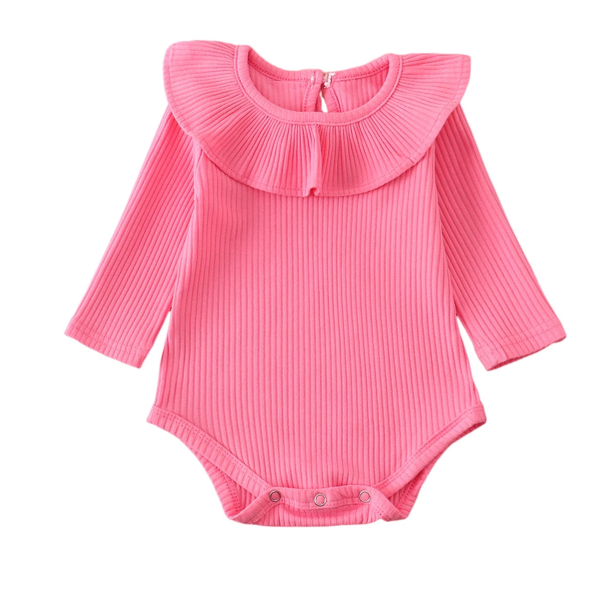 Candy ruffle onesie, newborn girl