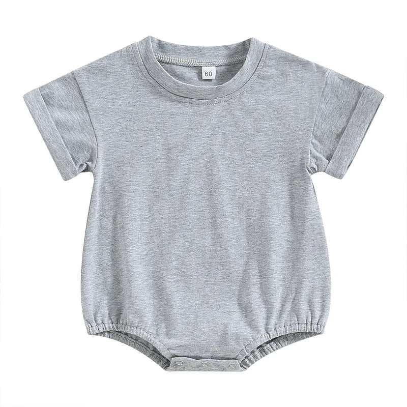 Short Sleeve Pocket Rompers Casual