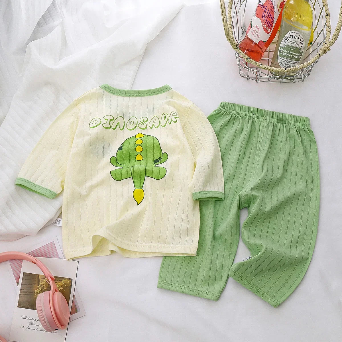 Long SleevePajama Sets Cotton Toddler; Cartoon homewear