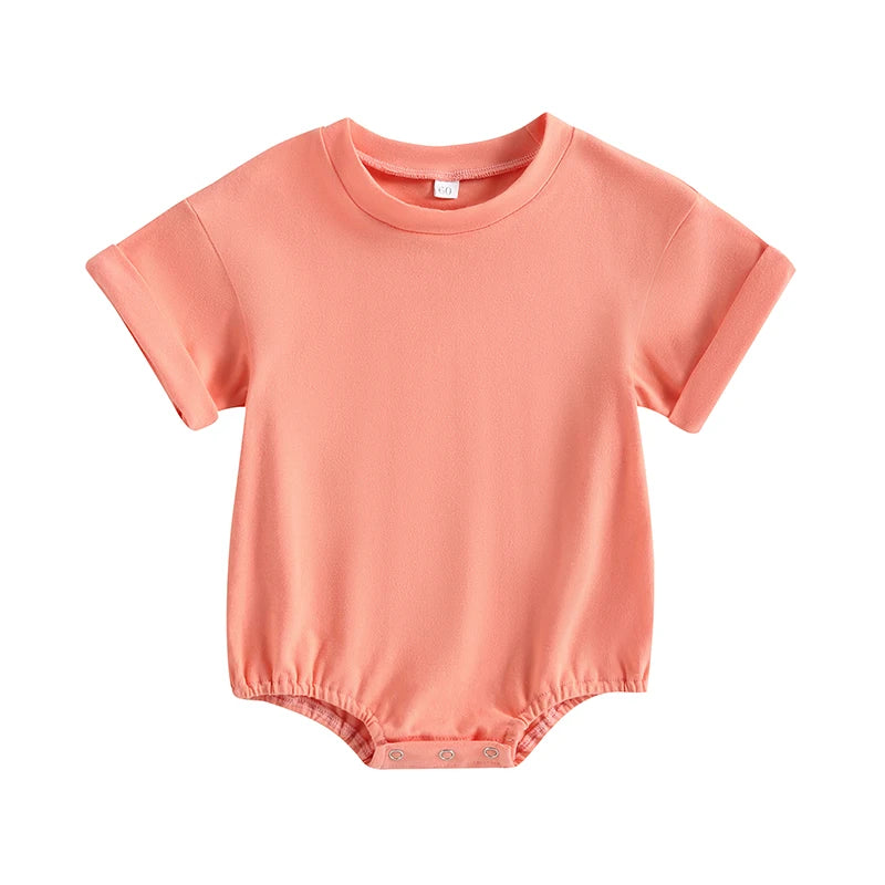 Short Sleeve Pocket Rompers Casual