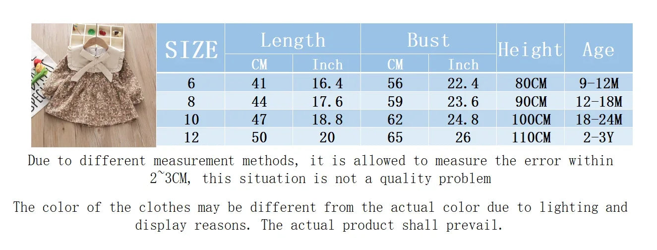 Children's Spring and Autumn Clothing Girls' Long sleeved Printed Dress Children's Princess Dress Baby Dress