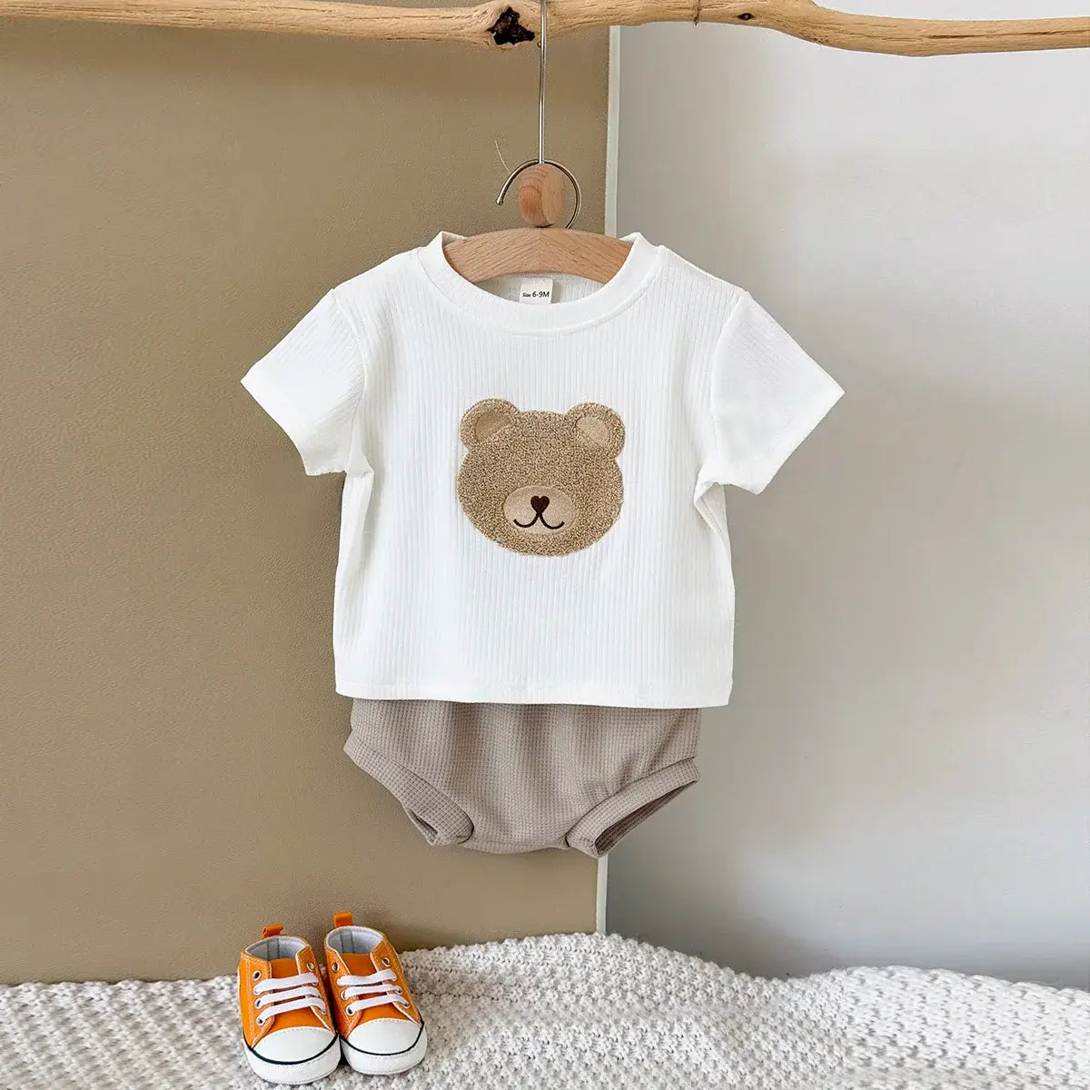 Baby Clothes Cute Children Tracksuit Summer Clothing Cartoon Bear Fashion Baby  T-shirt + Shorts Suit 2Pcs/Set  