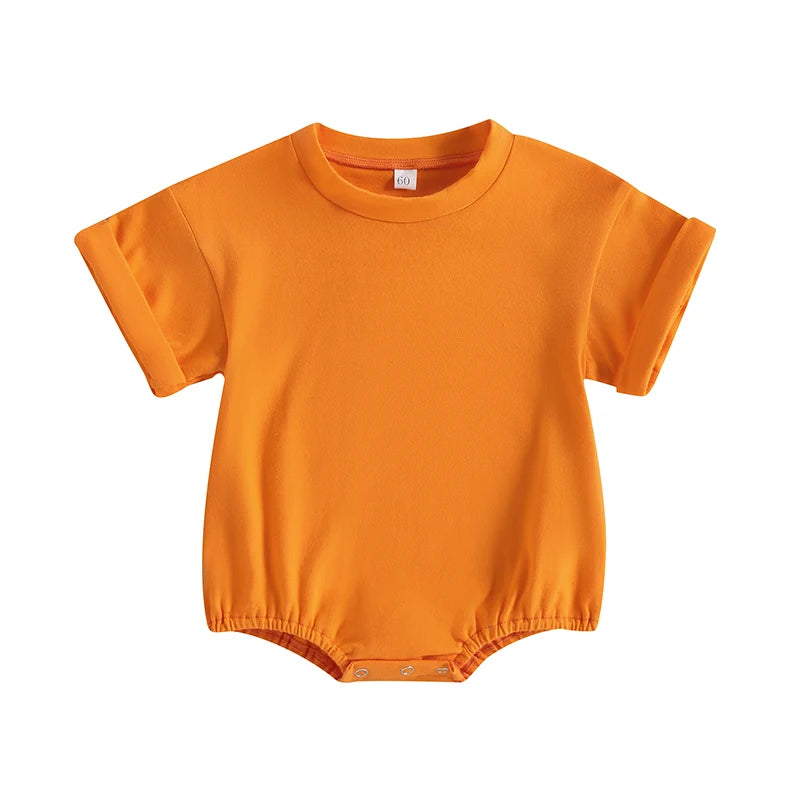 Short Sleeve Pocket Rompers Casual