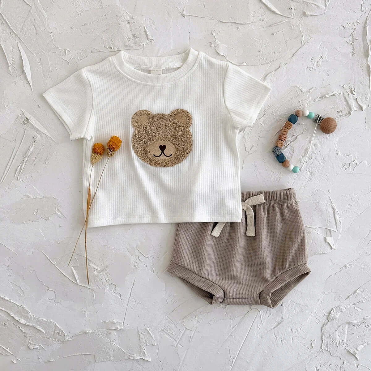 Baby Clothes Cute Children Tracksuit Summer Clothing Cartoon Bear Fashion Baby  T-shirt + Shorts Suit 2Pcs/Set  