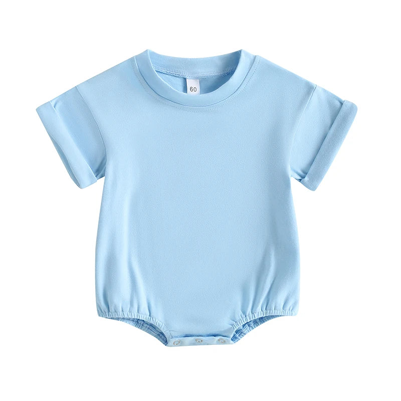 Short Sleeve Pocket Rompers Casual