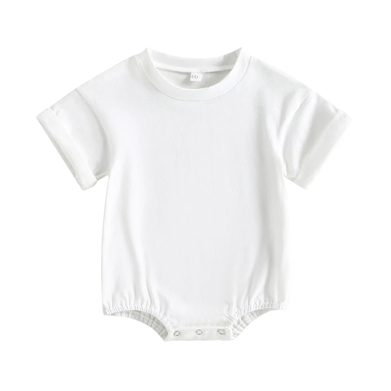Short Sleeve Pocket Rompers Casual