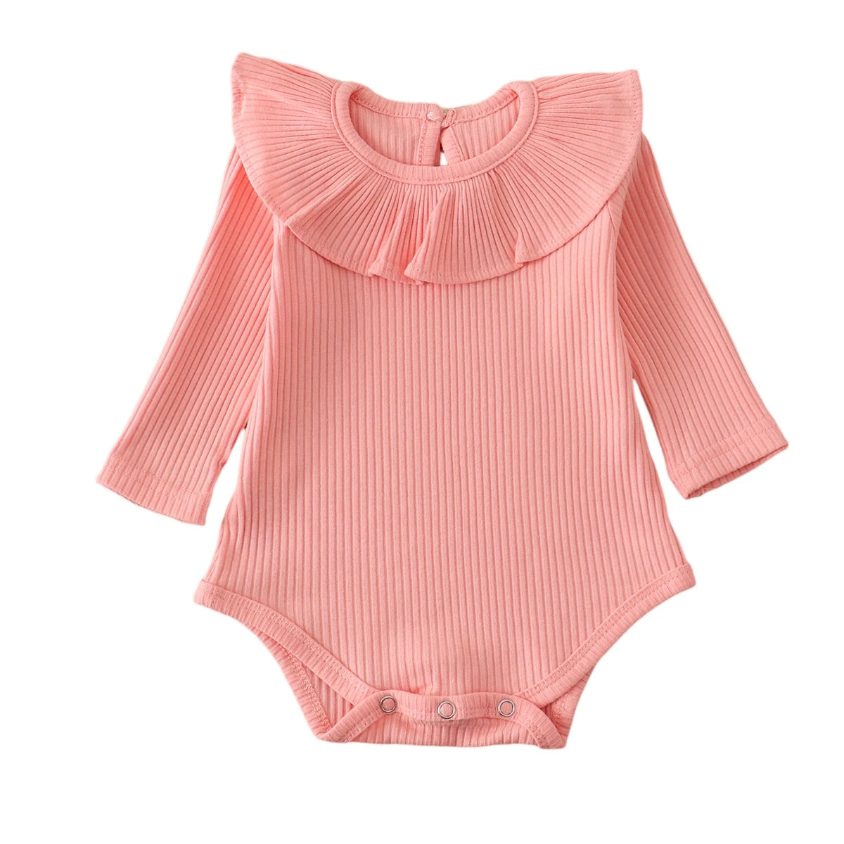 Candy ruffle onesie, newborn girl