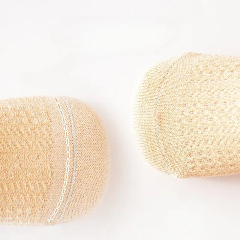 3 Pairs Babys Cotton Thin Mesh Socks Comfy Breathable Kids Boys Girls Non-slip Floor Socks