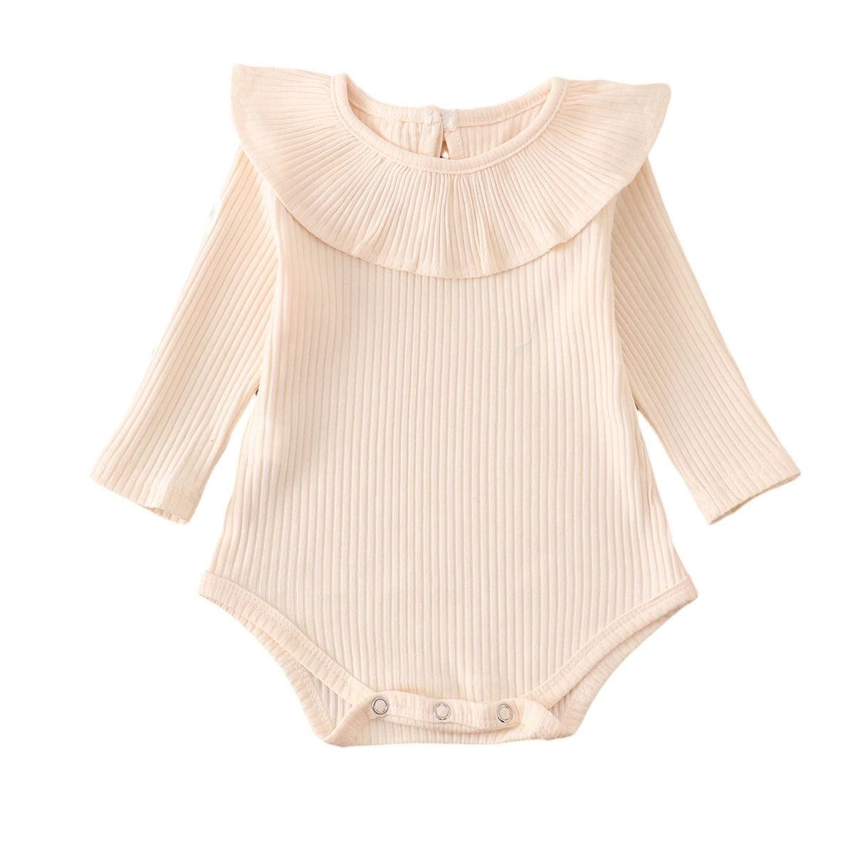 Candy ruffle onesie, newborn girl