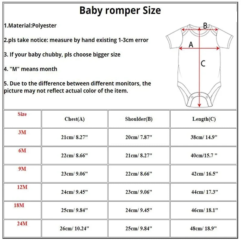 Casual Girl Boy Baby Romper My Grandma Just Loves Me Letter Print Infant Bodysuit Short Sleeve Jumpsuit Hoilday Party Clothes