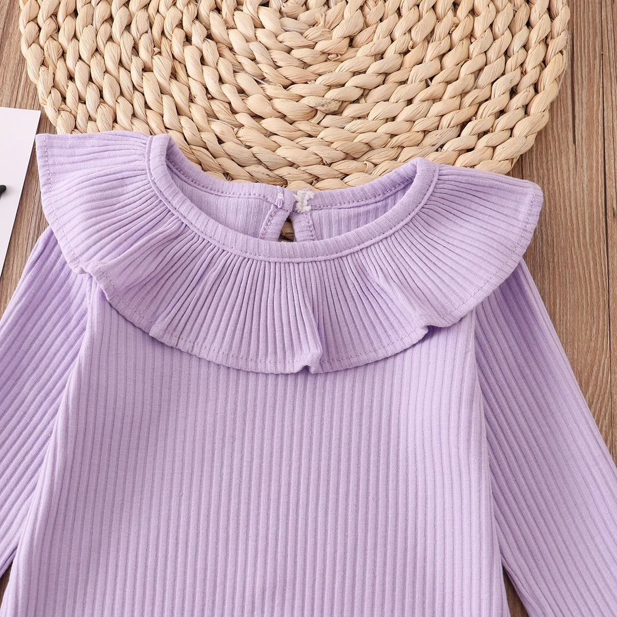 Candy ruffle onesie, newborn girl