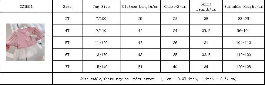 Summer Girls' Clothing Sets Bow Streamer Pearl Stitching Short-Sleeved Tutu Skirt Fashion Baby Kids Outfit Children Clothes Suit