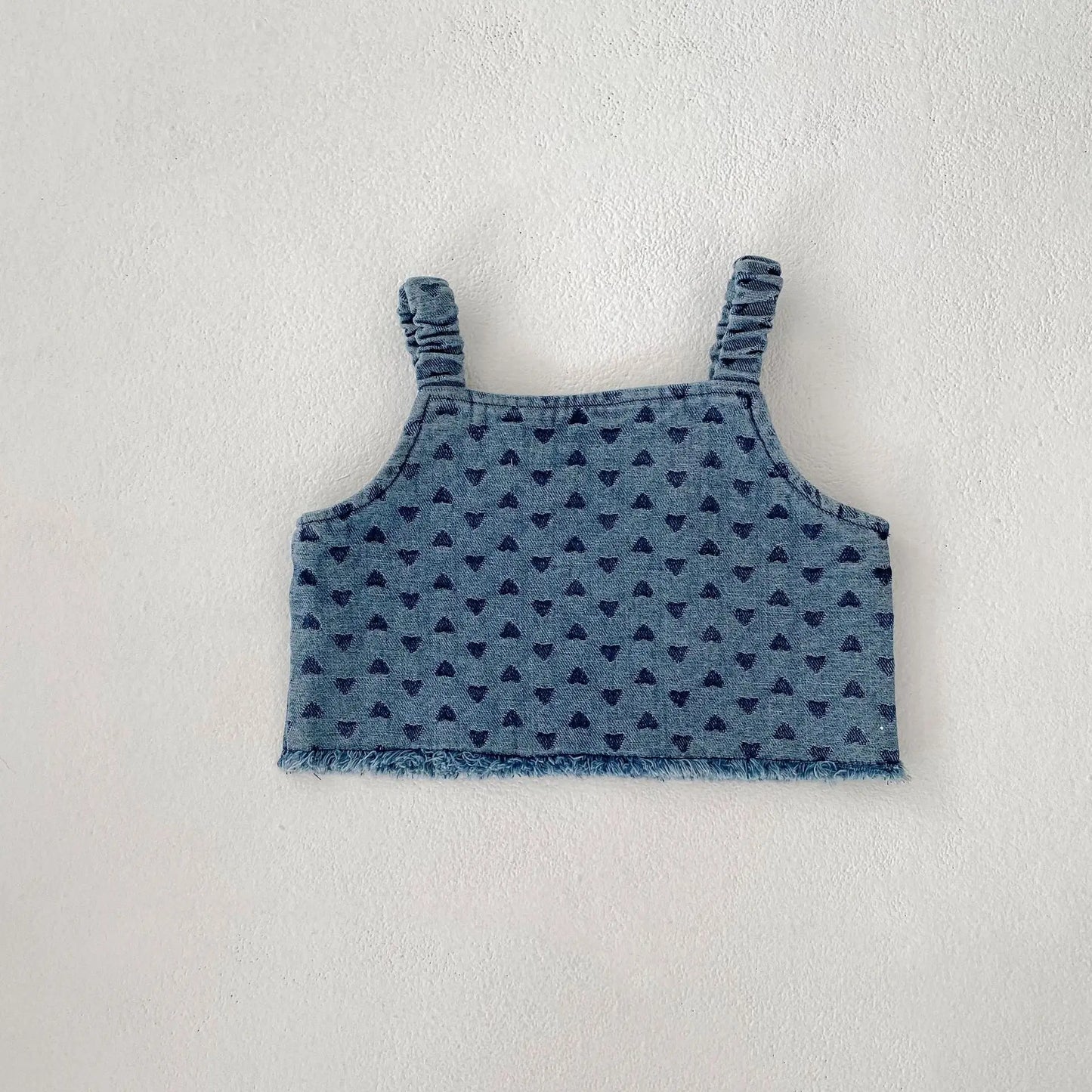 Baby Clothes Summer Female Baby Fashion Trend Cowboy Set Love Cowboy Strap Top Short Skirt Two Piece Set