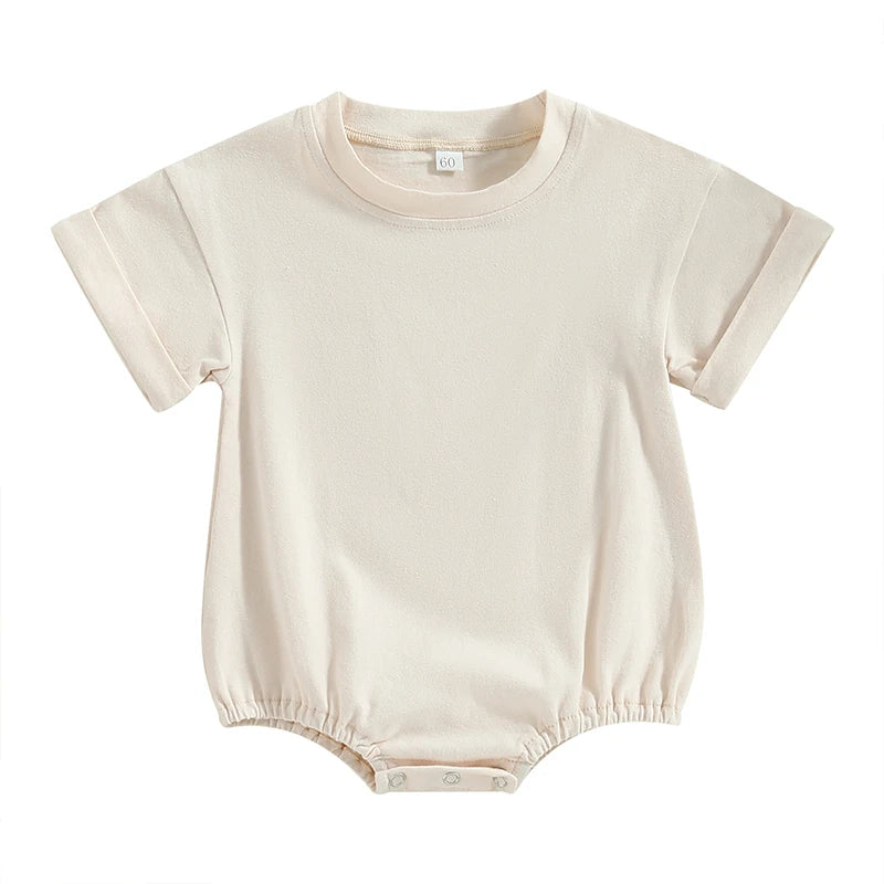 Short Sleeve Pocket Rompers Casual