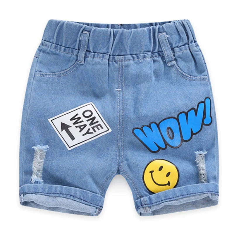 2022 New Fashion Design Toddler Trousers Pants Boy Jeans Kids Summer Casual Cool Boy Denim Shorts