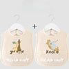 Cartoon Pattern Waterproof Baby Eating Bib Gown for Children Button Closure Food Supplement OEM Service Available