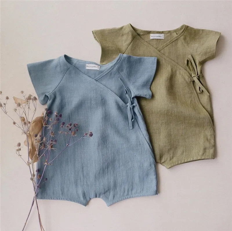 Linen Cotton Baby Boys Rompers Summer