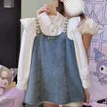2024 New Baby Girls Summer Teenage Fashion Casual Sets, Love Pattern T-shirt + Sequined Skirts 3-9T
