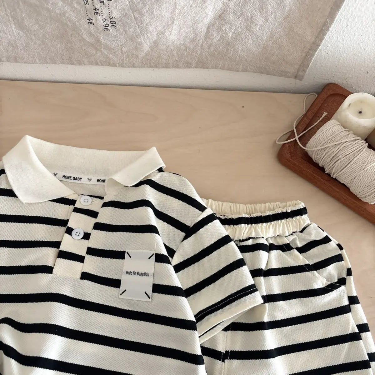 Korean Mother Kids Clothes Boys Girls Polo Shirt Shorts 2pcs Set Summer Cotton Short Sleeve Fashion Suit 1-6Y Children Clothing