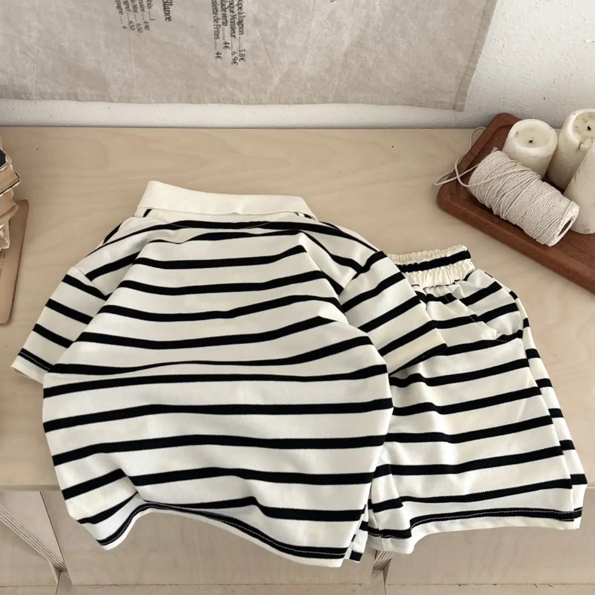 Korean Mother Kids Clothes Boys Girls Polo Shirt Shorts 2pcs Set Summer Cotton Short Sleeve Fashion Suit 1-6Y Children Clothing