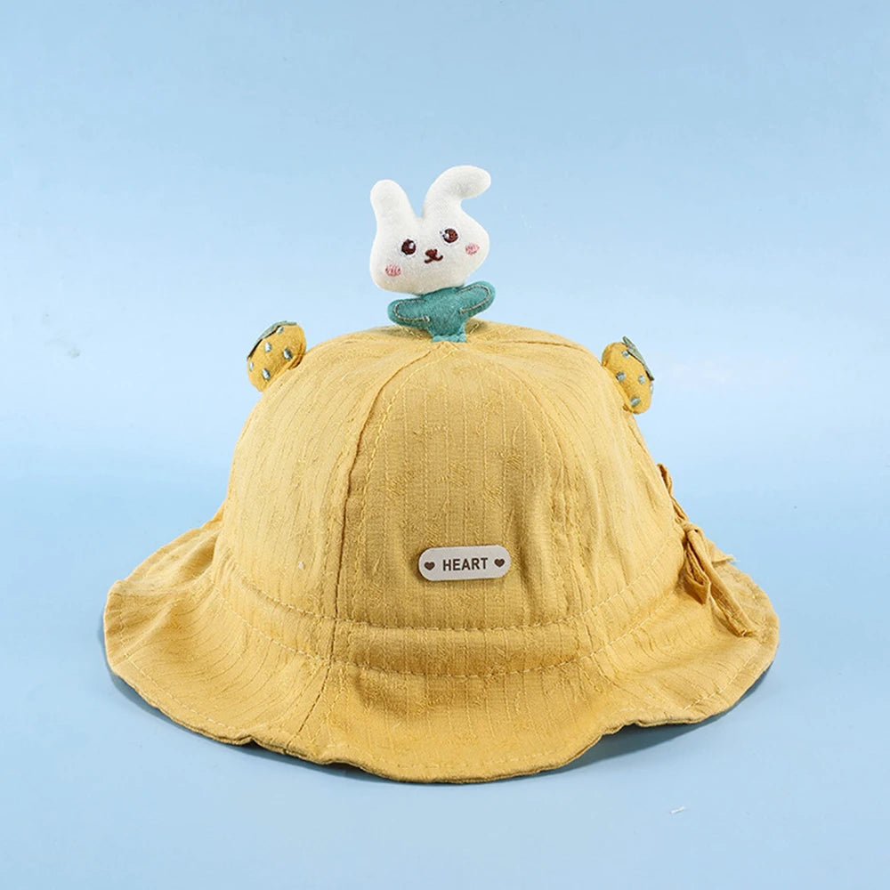 Fashion Baby Cotton Cap Spring Summer Boy Baby Cute Bucket Hat Girl Child Lovely Sunshade Hats 3-24 Month