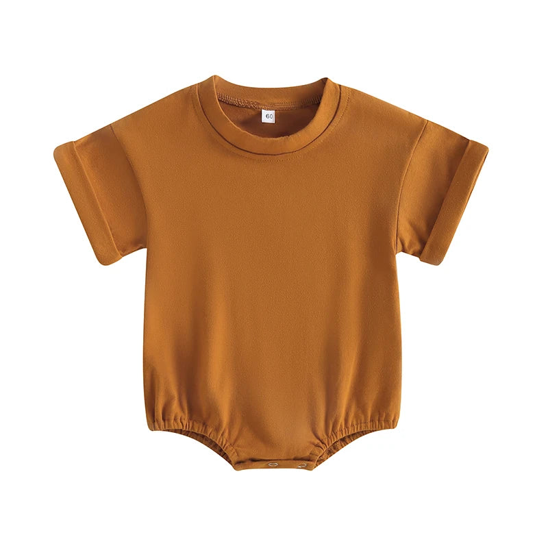 Short Sleeve Pocket Rompers Casual