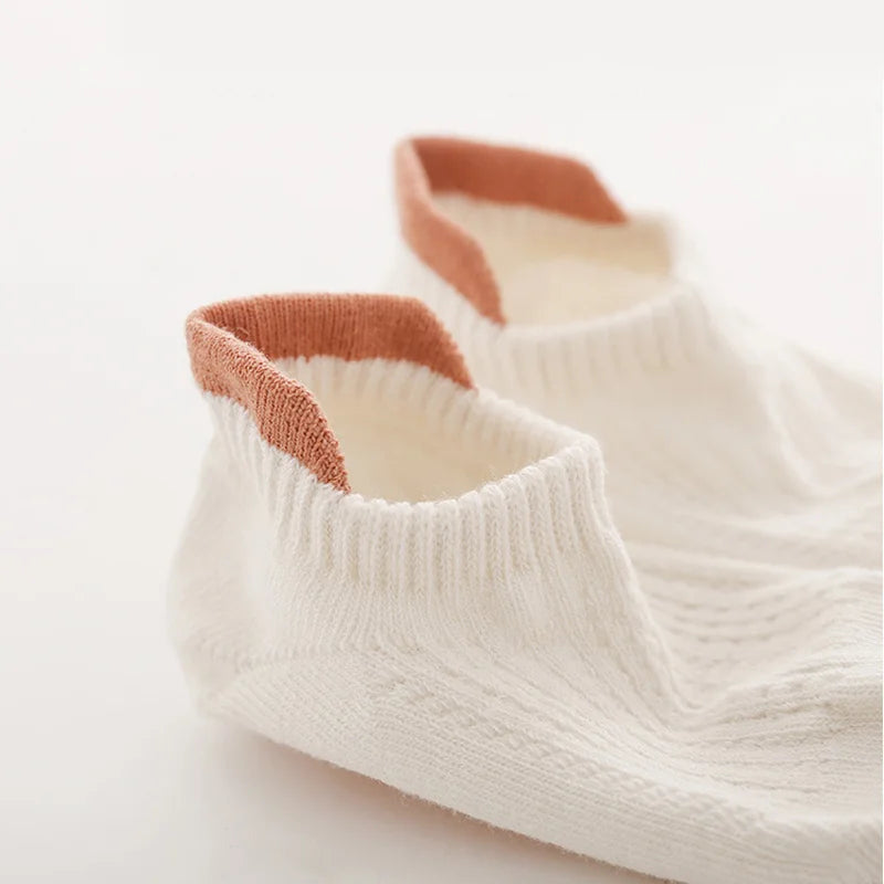 6 Pairs Baby Boys Girls Cotton Non-slip Floor Socks Summer For Toddler Kids Indoor Activities Learn To Walk Ankle Socks